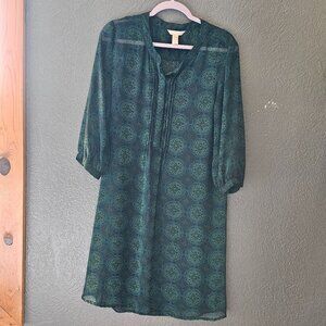 Banana Republic Sheer Green Dress